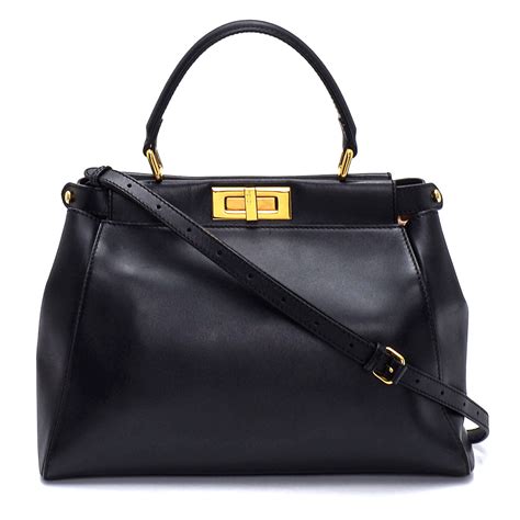 fendi peekaboo regular black|fendi peekaboo price euro.